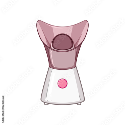 relaxation facial steamer cartoon. detox moisture, therapy steam, beauty purify relaxation facial steamer sign. isolated symbol vector illustration