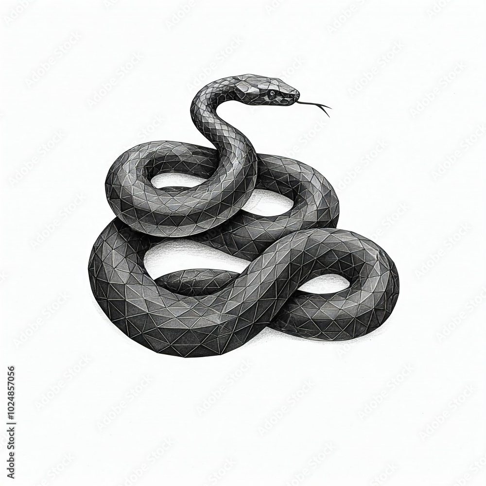 A sketch of a snake.
