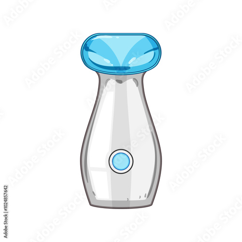 detox facial steamer cartoon. moisture therapy, steam beauty, purify refresh detox facial steamer sign. isolated symbol vector illustration