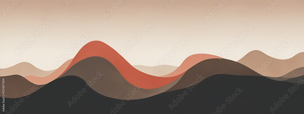 Fototapeta premium illustrazione con elementi geometrici a tema astratto surreale
