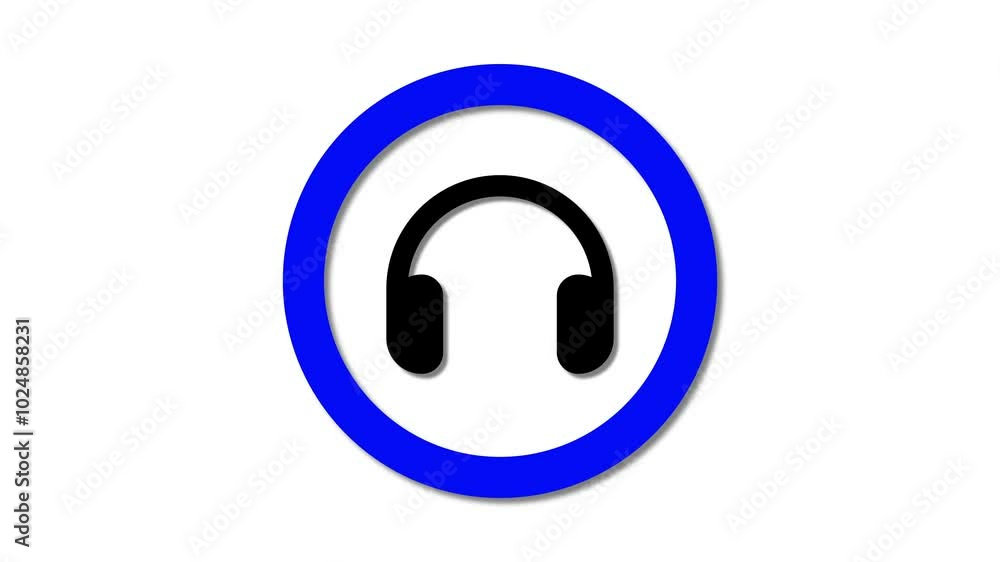 Headphone icon on white background. Earphone icon. Headphone icon on white background. Earphone icon.