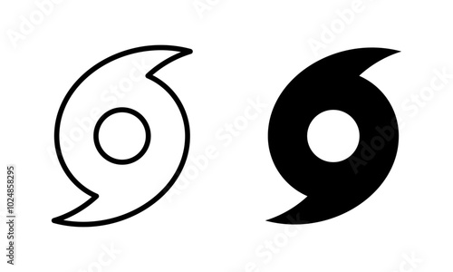 Hurricane icon set