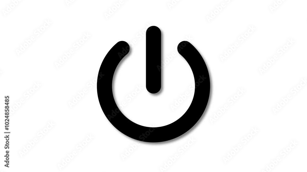 Power button symbol. Shut down icon. Power On Off sign on white background Power button symbol. Shut down icon. Power On Off sign on white background