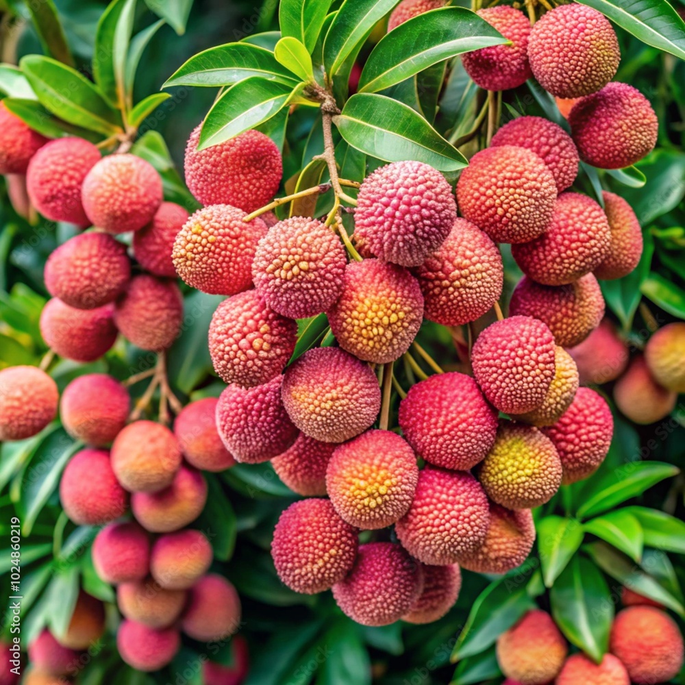 raw of a lichi tree garden raw of a lichi tree garden