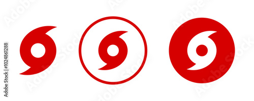 Hurricane icon set
