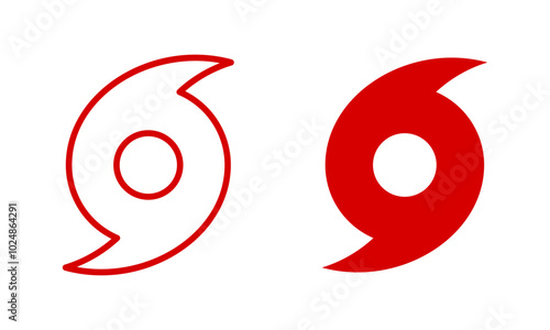Hurricane icon set