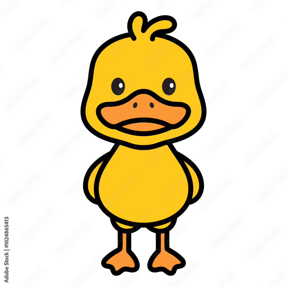 Cute Duck Cartoon Illustration Vector Cute Duck Cartoon Illustration Vector
