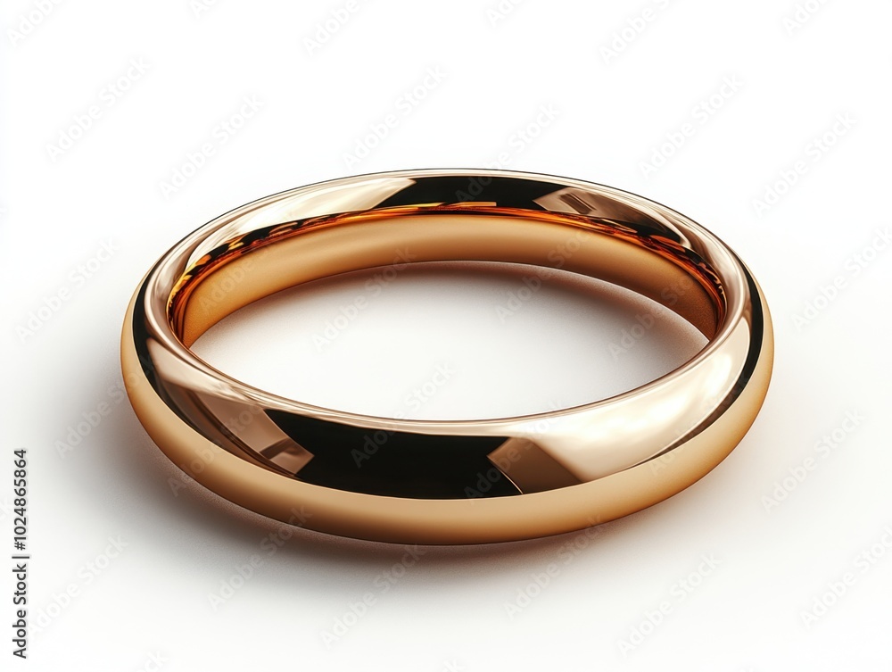 An isolated rose gold ring, symbolizing love and commitment, isolate on white background. An isolated rose gold ring, symbolizing love and commitment, isolate on white background.