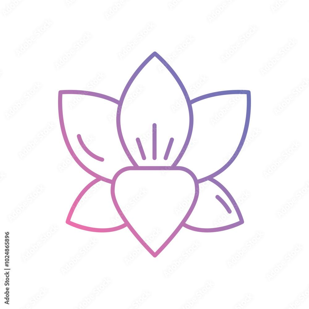 Fototapeta premium Lily vector icons stock illustration