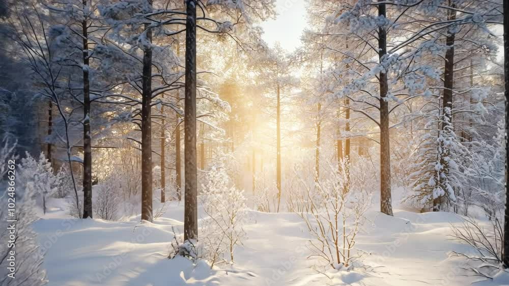 Snowy Forest Sunset Snowy Forest Sunset