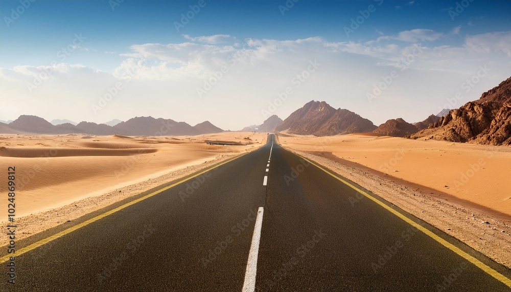 typical road in saudi arabia that leads through the desert typical road in saudi arabia that leads through the desert