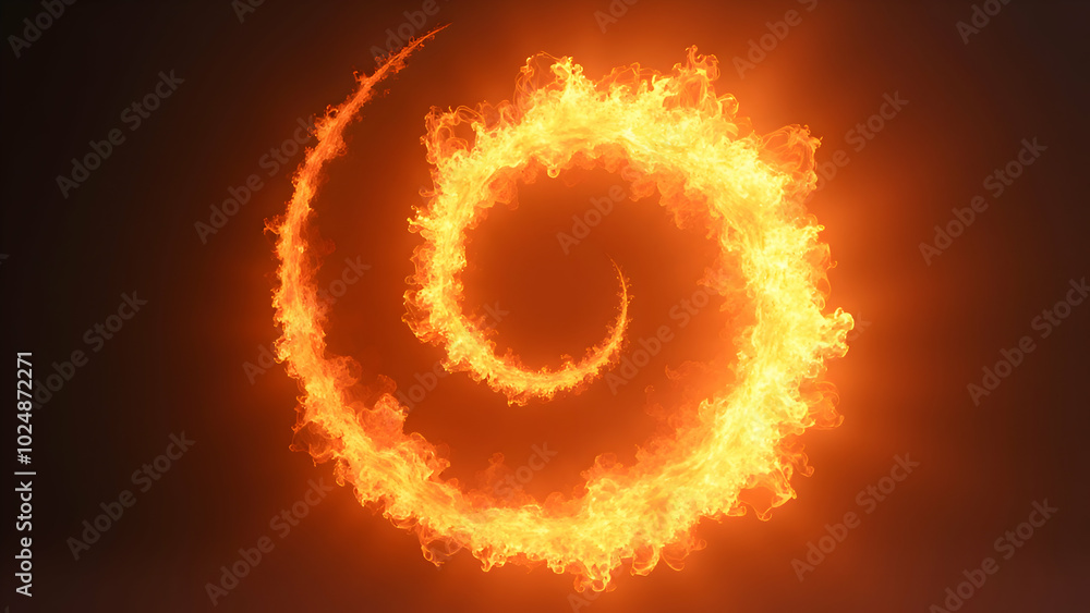 Abstract circle of fire on black background Abstract circle of fire on black background