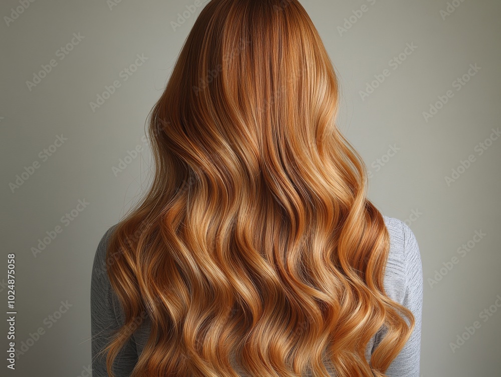 woman with luxurious long hair styled in voluminous waves woman with luxurious long hair styled in voluminous waves