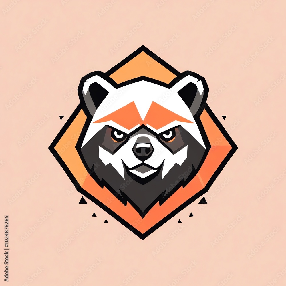 Geometric Bear Logo Design Geometric Bear Logo Design
