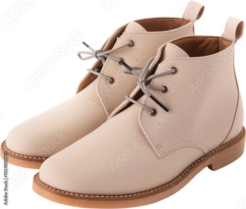 Stylish and versatile beige boots with a classic design, perfect for any casual outfit or occasion. photo