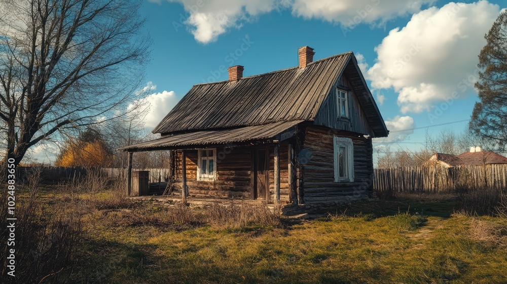 the beauty of wooden houses in the village the beauty of wooden houses in the village