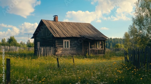 view of the old house in the village