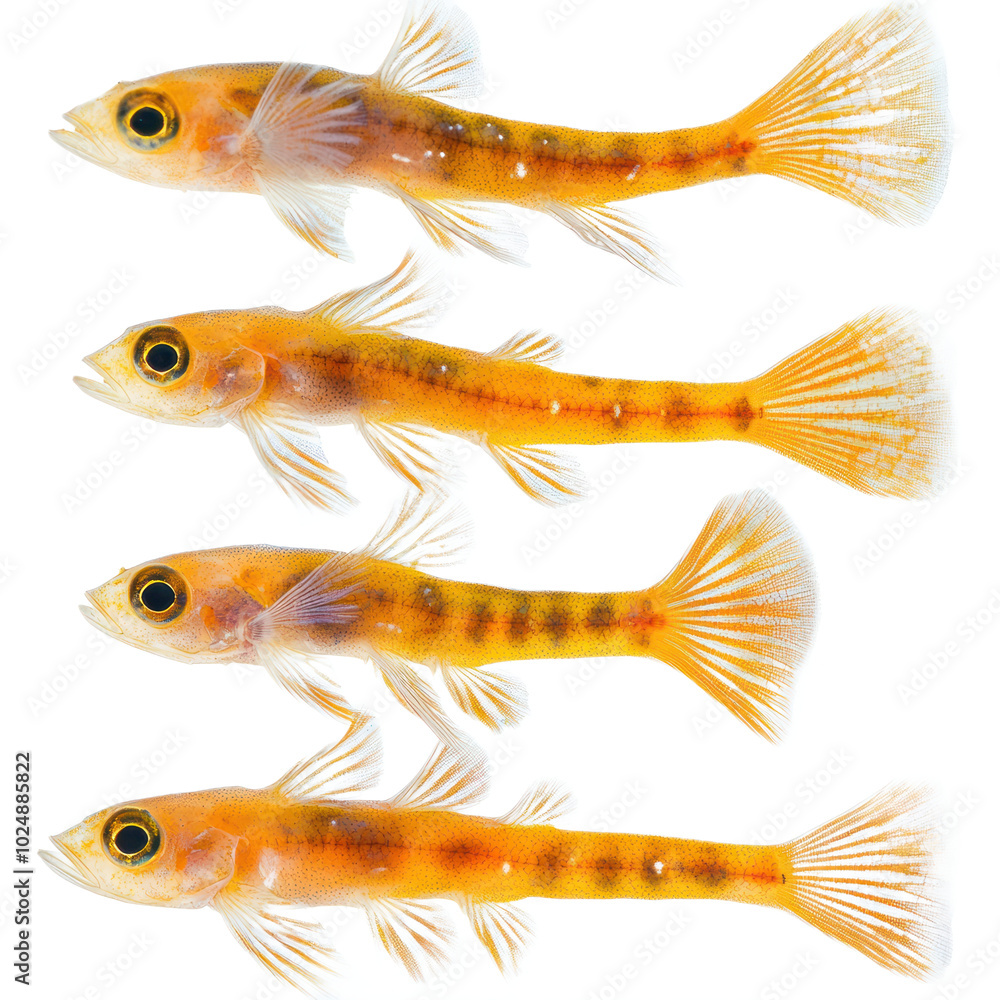 Gobies featuring their unique body shapes and bottom-dwelling habits. isolated on transparency background Gobies featuring their unique body shapes and bottom-dwelling habits. isolated on transparency background