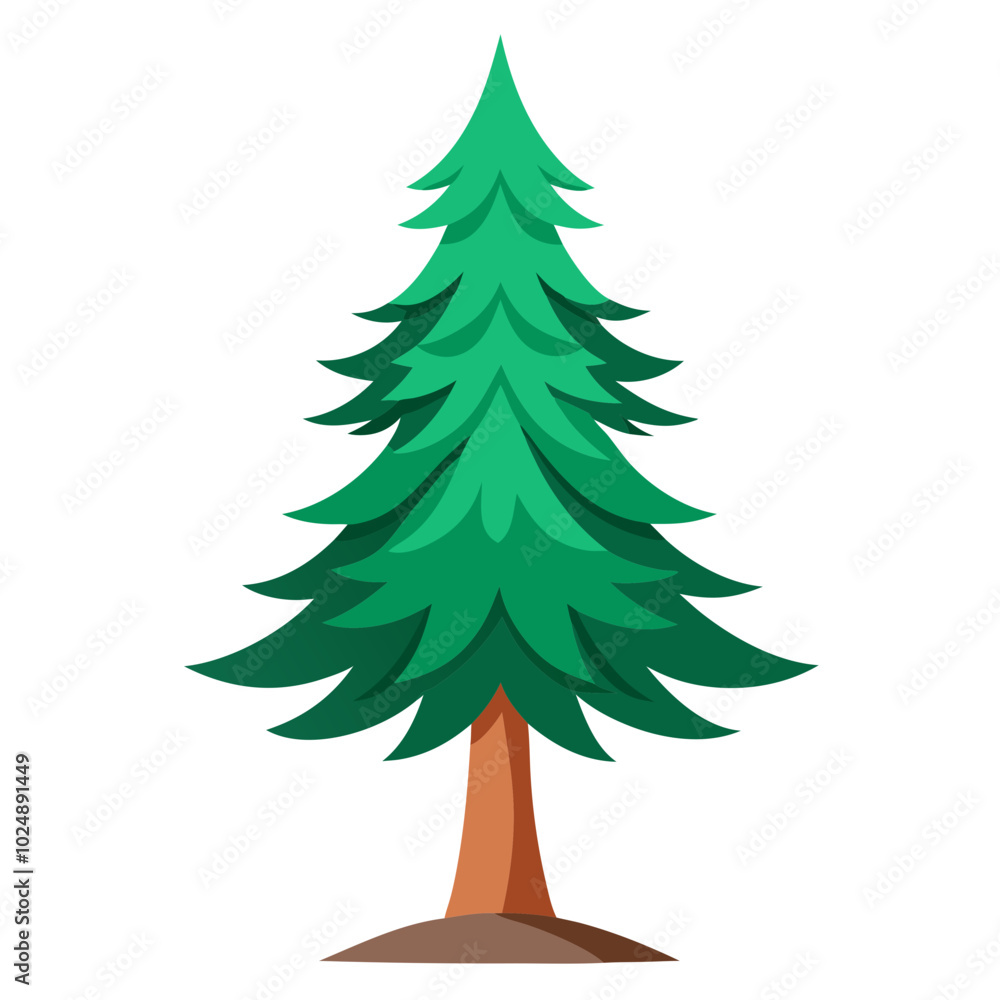 Fototapeta premium christmas tree vector with a Tree Bandel and singel tree with a Butty full 