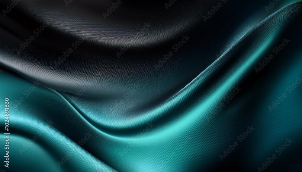 Fototapeta premium black blue green abstract background gradient petrol color dark matte background with space for design toned fabric surface template empty