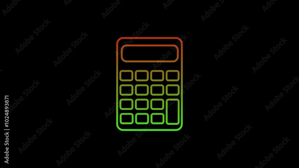 Calculator icon animation on background. Calculator icon animation on background.