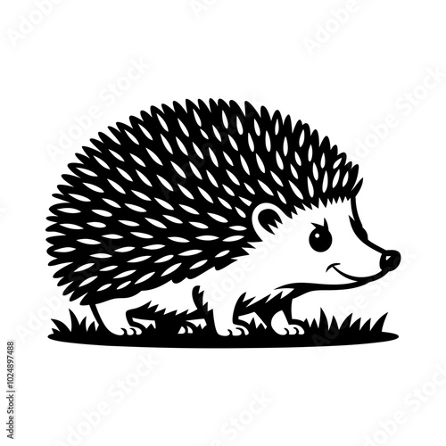  Adorable Hedgehog Silhouette Vector Illustration for Nature and Wildlife Design