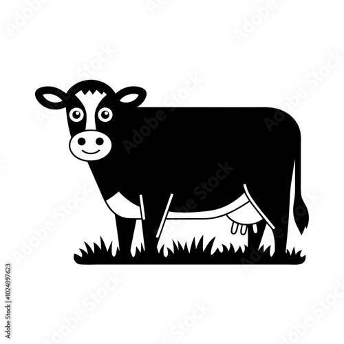  Cute Smiling Cow Vector Illustration for Farm and Agriculture Designs