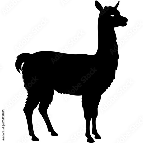  Llama Silhouette Vector Art South American Animal Outline Illustration