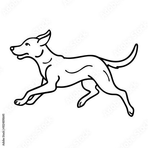  Running Dog Line Art Vector Illustration for Pets and Animal Design Projects