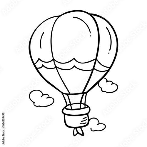  Whimsical Hot Air Balloon Vector Illustration for Adventure and Travel Themes