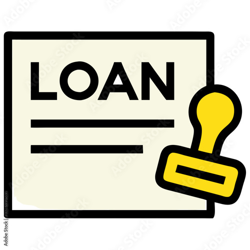  Loan Approval Stamp Vector for Financial Services and Documents