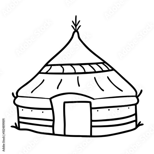  Traditional Yurt Tent Illustration Nomadic Dwelling Vector Design