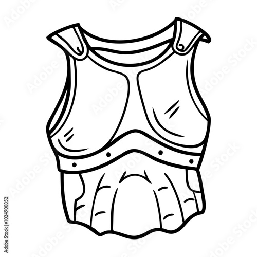  Ancient Roman Armor Breastplate Vector Line Art Historical Illustration