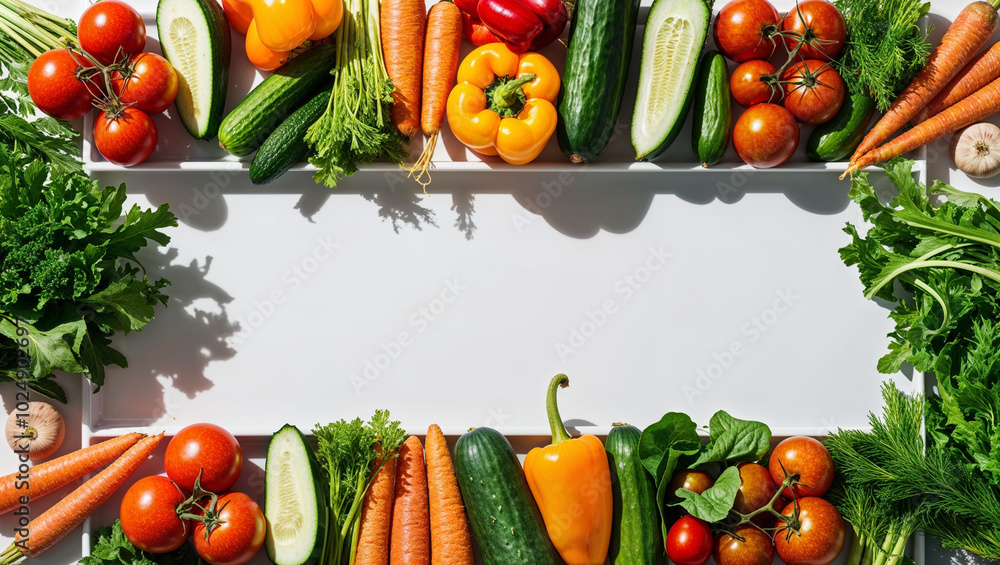 A vibrant and colorful healthy eating layout, showcasing a vegetarian food and diet nutrition concept, generative ai A vibrant and colorful healthy eating layout, showcasing a vegetarian food and diet nutrition concept, generative ai