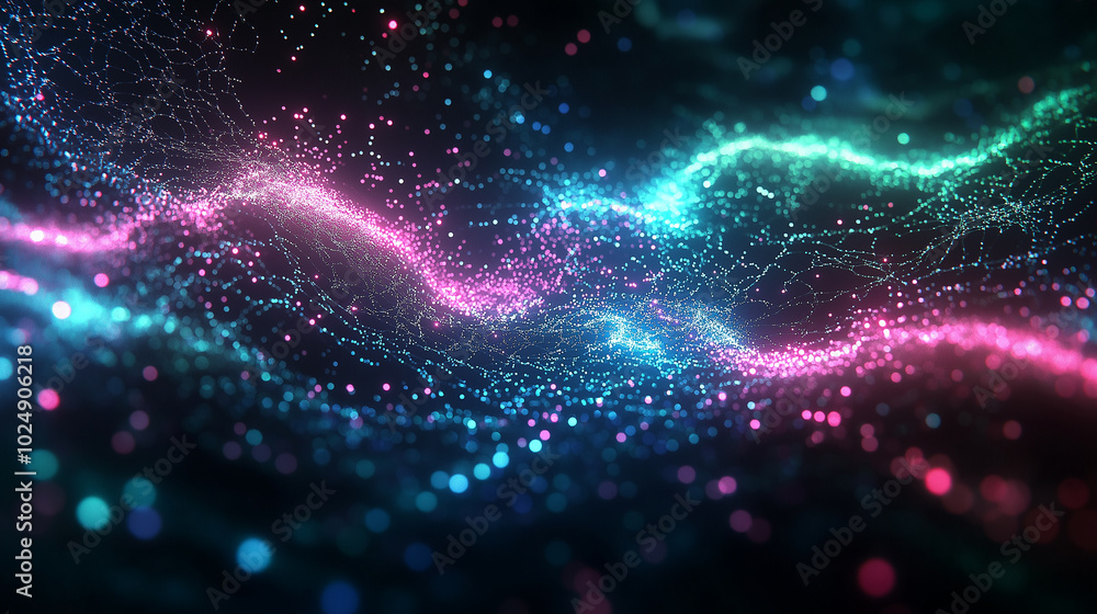A futuristic abstract background in a high-tech style. Shining lines and patterns resembling neural networks, connections, and digital circuits. A futuristic abstract background in a high-tech style. Shining lines and patterns resembling neural networks, connections, and digital circuits.