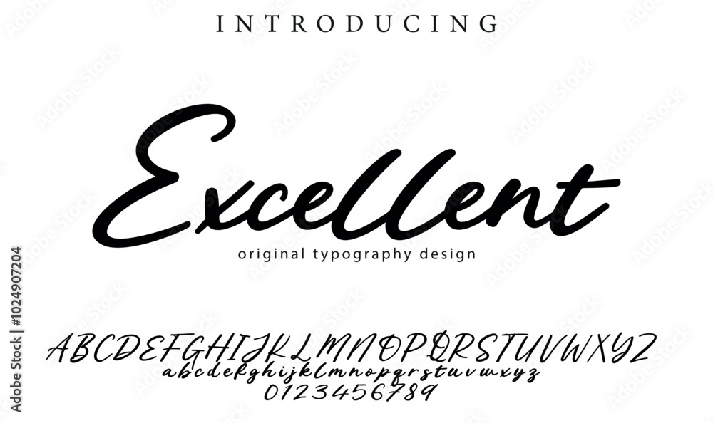 Excellent Font Stylish brush painted an uppercase vector letters, alphabet, typeface Excellent Font Stylish brush painted an uppercase vector letters, alphabet, typeface