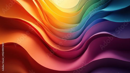 Abstract colorful background with curved shapes