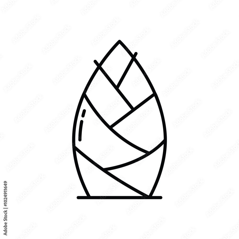 Bamboo Shoot vector icons stock illustration Bamboo Shoot vector icons stock illustration