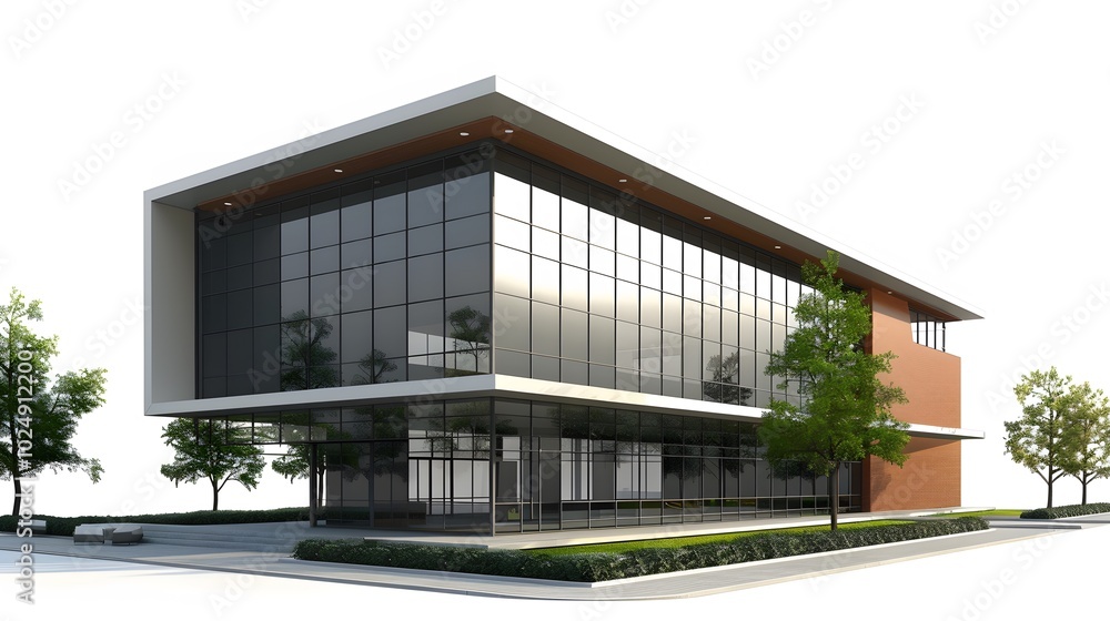 Sleek and Modern Bank Building with Contemporary Architectural Design Sleek and Modern Bank Building with Contemporary Architectural Design