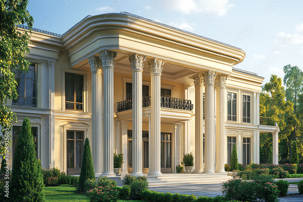 Design a country house with a large stone chimney and natural wood exteriors Design a country house with a large stone chimney and natural wood exteriors
