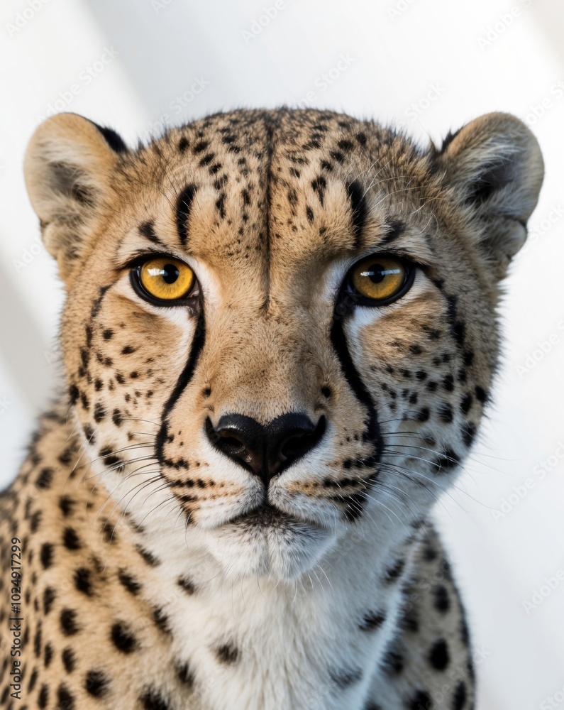 A tight shot of a cheetah's expressive face An unclear depiction of a cheetah's visage. A tight shot of a cheetah's expressive face An unclear depiction of a cheetah's visage.