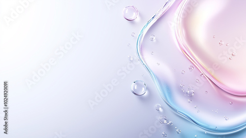 Ethereal Pastel Waves, Serene Abstract Liquid Art