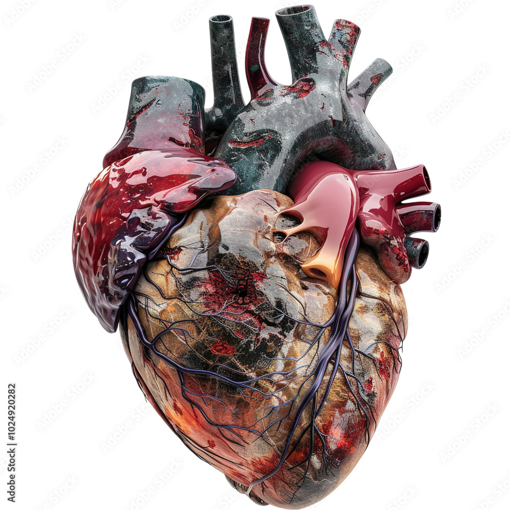 Naklejka premium human heart anatomy