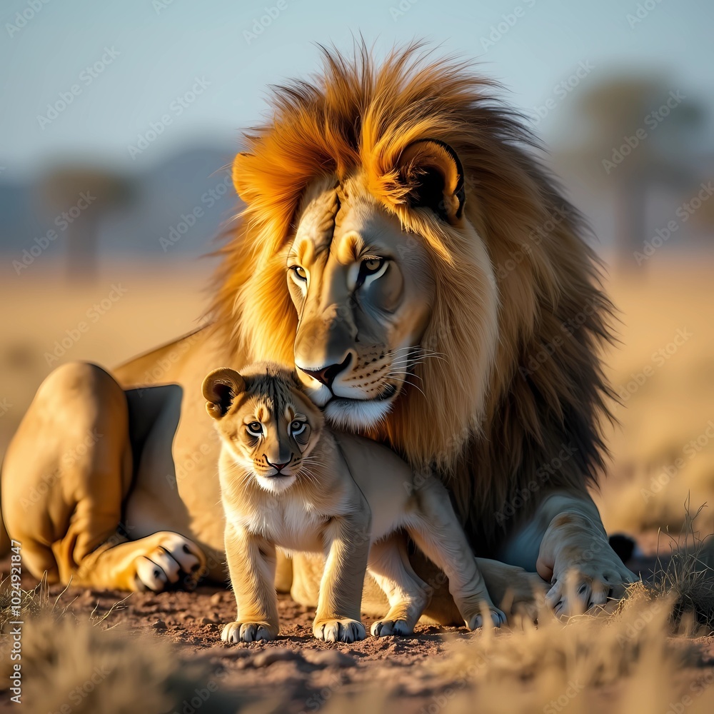 Fototapeta premium La corona del león