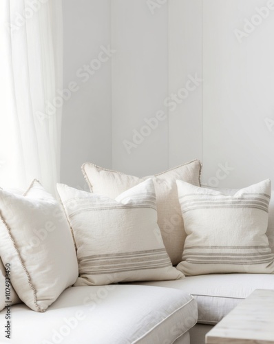 Cozy Living Room with Stylish Decorative Pillows.