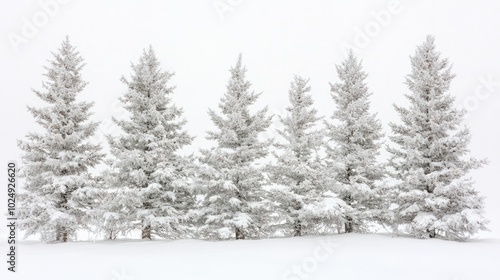 Snowy Trees in a Winter Landscape