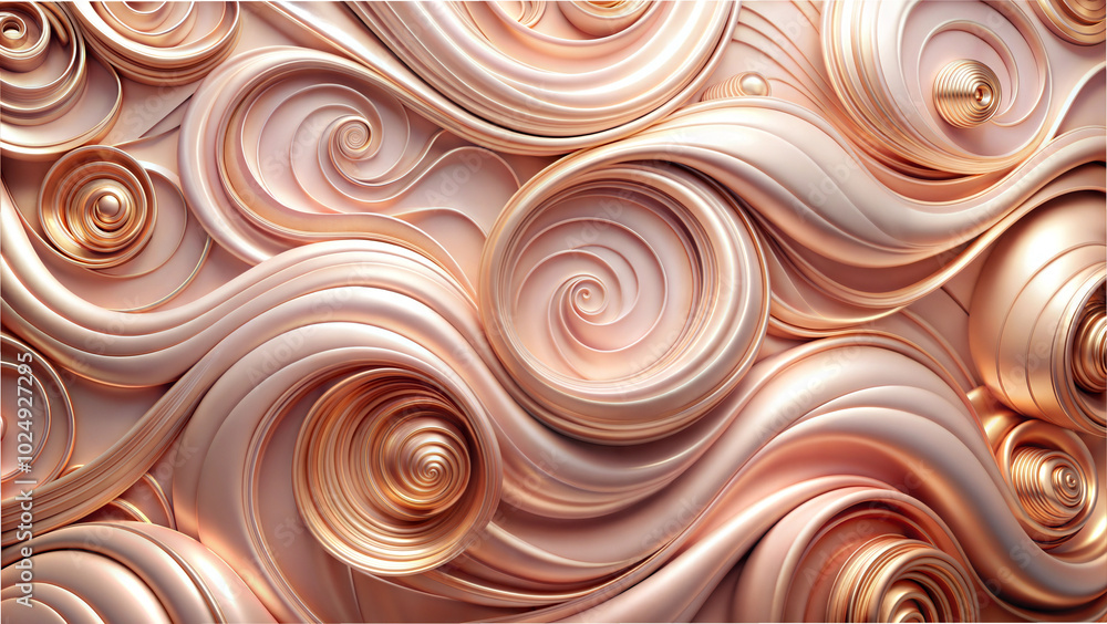 Background with graceful swirls of rose gold and blush, luxurious style, minimalist elegance Background with graceful swirls of rose gold and blush, luxurious style, minimalist elegance