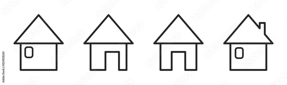 House vector line icon design. House icon House vector line icon design. House icon
