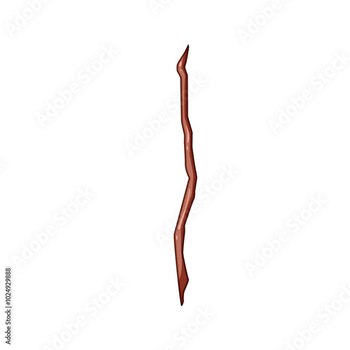 spell magic wizard stick cartoon. enchant sorcery, mystic fantasy, arcane potion spell magic wizard stick sign. isolated symbol vector illustration