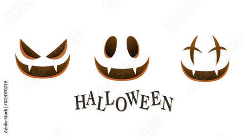 Halloween backgrounds in Halloween day for content online or web, banner and template, Emojis for Halloween day, Flat cartoon flat style. illustration Vector EPS 10